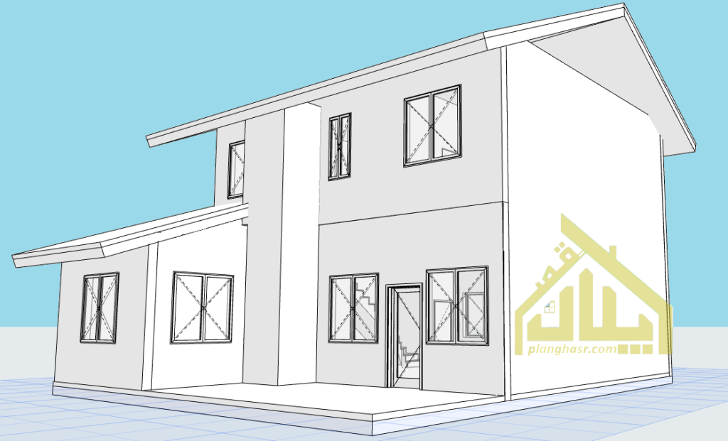 نقشه معماری خانه دوبلکس 12*9