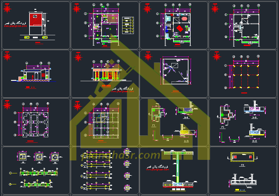 نقشه خانه 100 متری دو خوابه شمالی 10*10