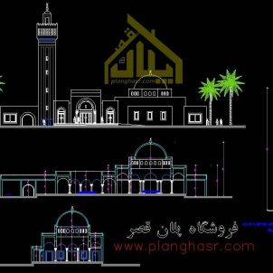 نقشه معماری مسجد 1000 متری