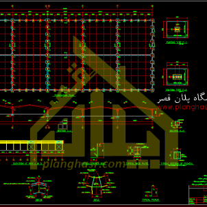 نقشه سوله صنعتی با دهانه 30 متری