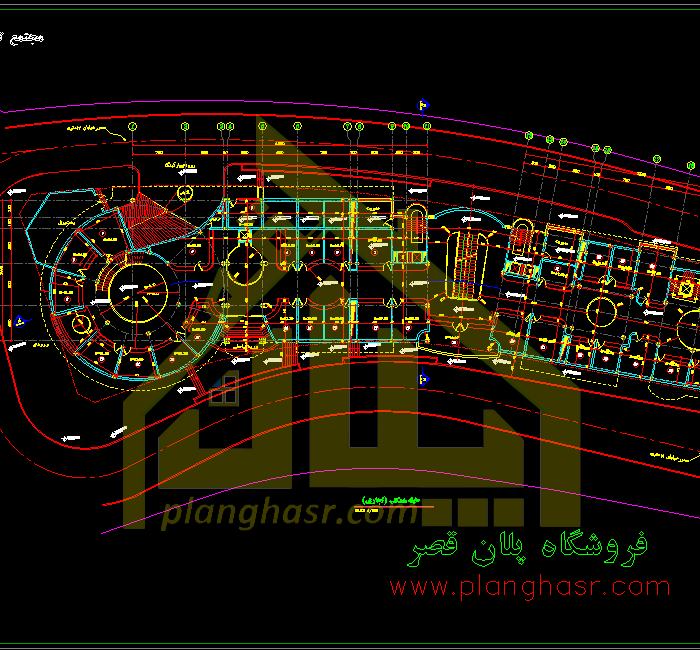 نقشه ی مجتمع تجاری اداری 12 طبقه
