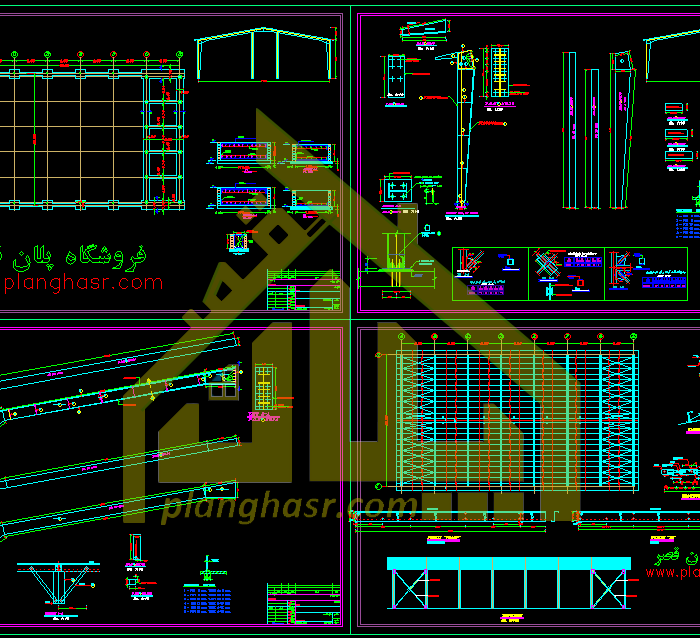 نقشه سوله 1000 متری 23.8 در 42 متر