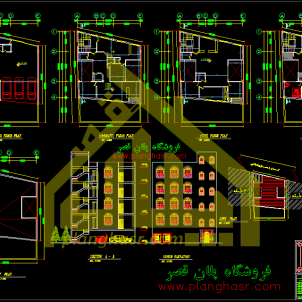 نقشه آپارتمان دو واحدی