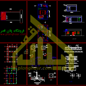 نقشه ی خانه ی ویلایی 10.5 در 6.5 متر 