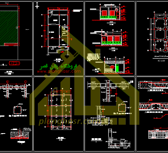 نقشه خانه ویلایی 7.5 در 12 یک طبقه
