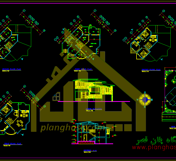 نقشه ی ویلایی 190 متری دوبلکس 12*10