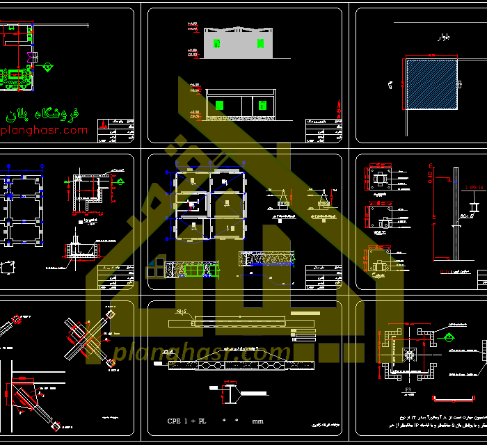 نقشه ویلا مدرن 100 متری شیک