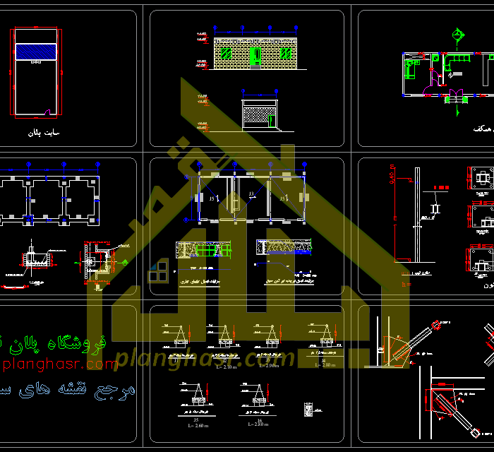 نقشه خانه فلت شیک 12*5 سازه فلزی 60 متری