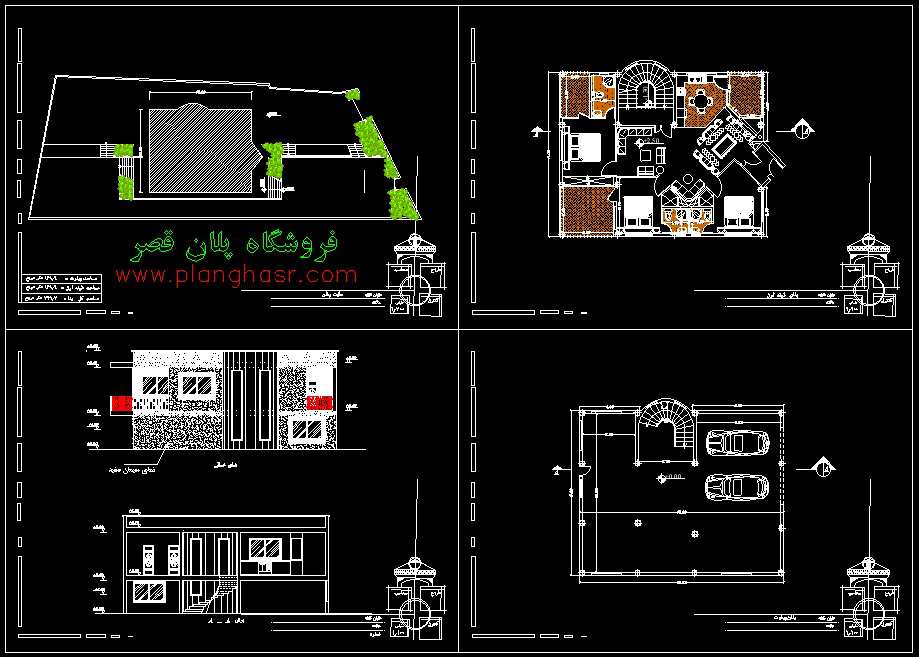 نقشه ویلا 150 متری روی پیلوت