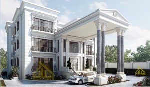 طراحی نقشه ی ویلای تریبلکس