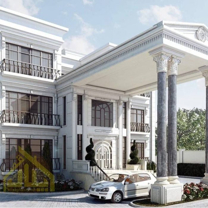 طراحی نقشه ی ویلای تریبلکس