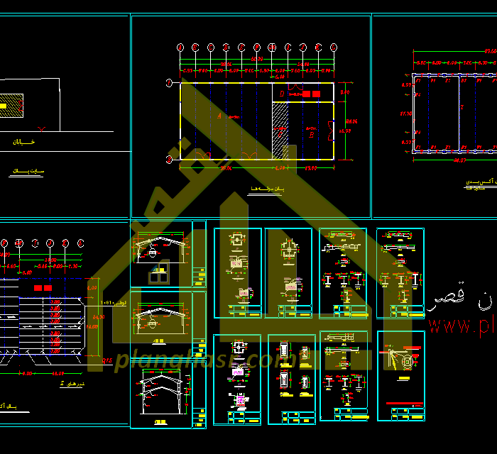 نقشه سوله اجرایی با دهانه 24 متر