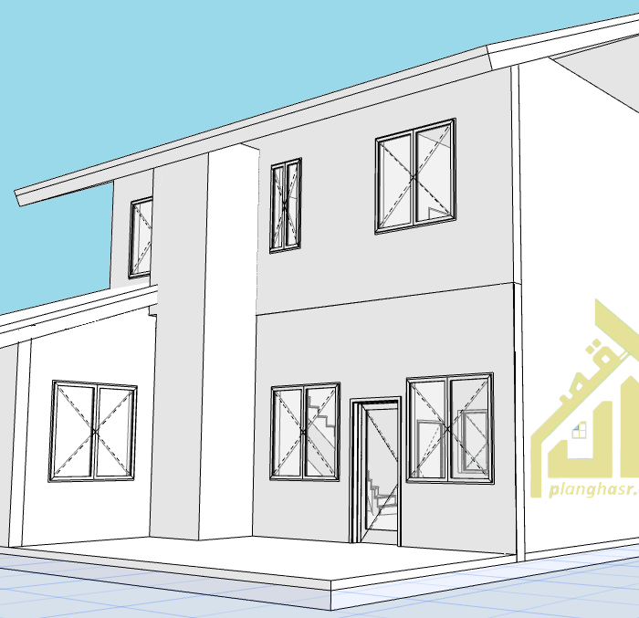 نقشه معماری خانه دوبلکس 12*9