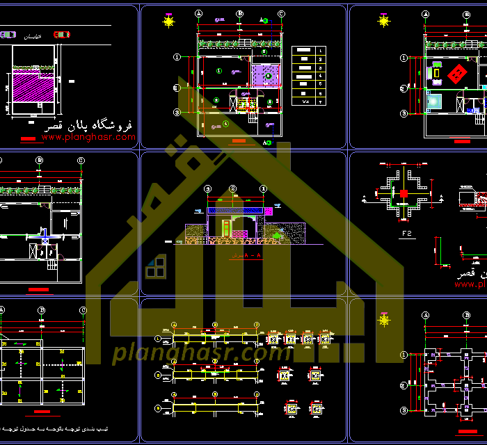 نقشه خانه 80 متری دو خواب