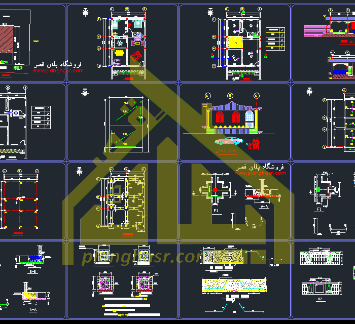 نقشه خانه 90 متری دو خواب