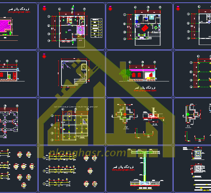 نقشه خانه شمالی یک طبقه دو نبش