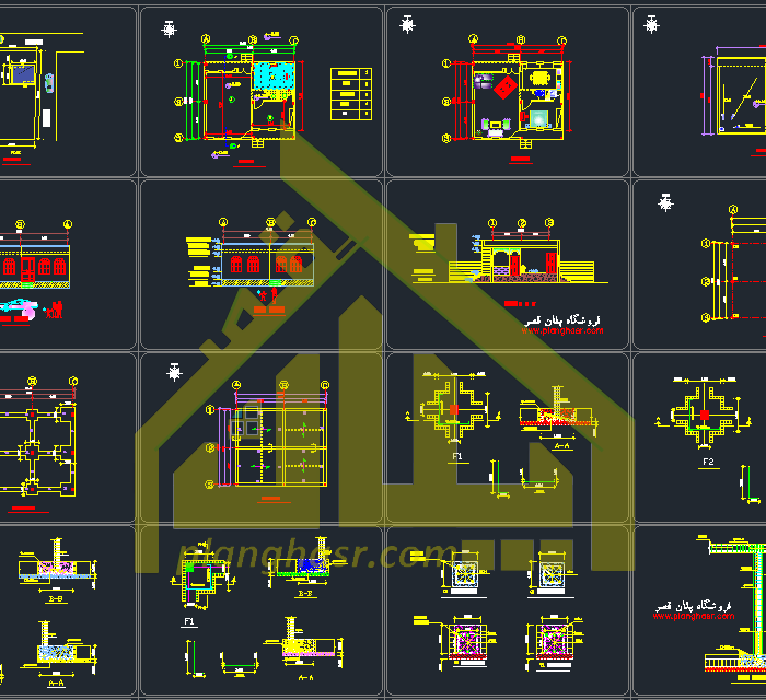 نقشه خانه باغ 85 متری یک طبقه مدرن