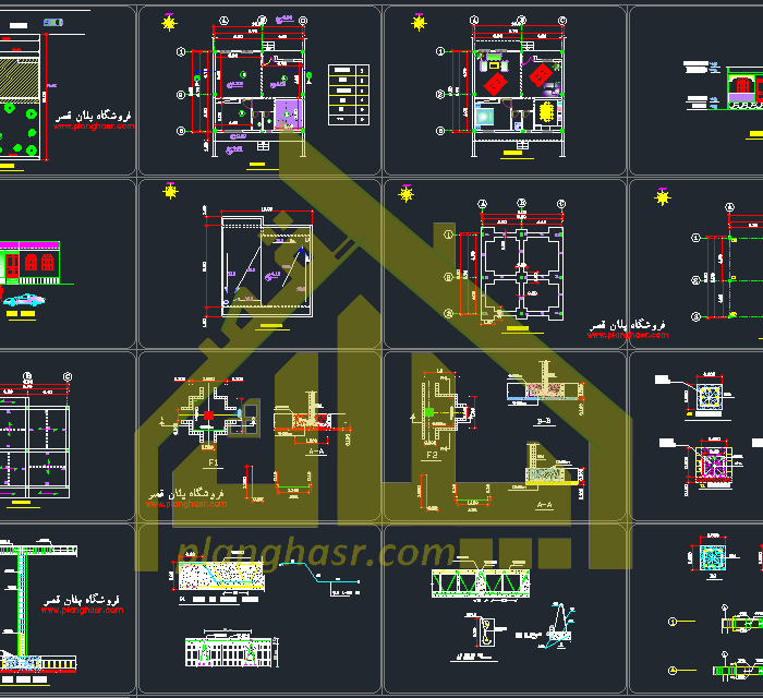 نقشه خانه جنوبی 90 متری یک طبقه