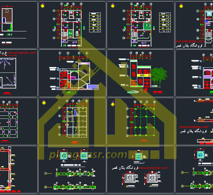 نقشه خانه دو طبقه
