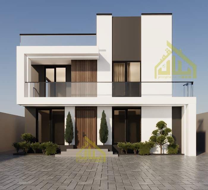 نقشه ویلا مدرن دوبلکس 240 متری 10 در 8