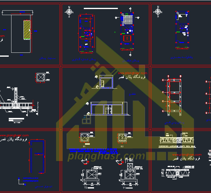 پلان نقشه سوئیت کوچک 45 متری یک طبقه
