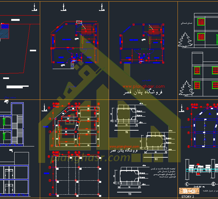 نقشه خانه دو طبقه 10*9