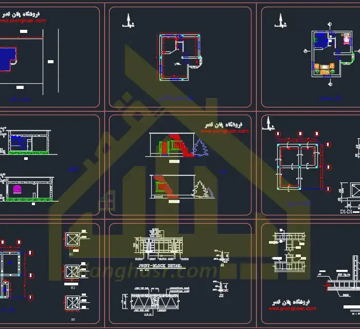 نقشه خانه تک خواب 60 متری یک طبقه