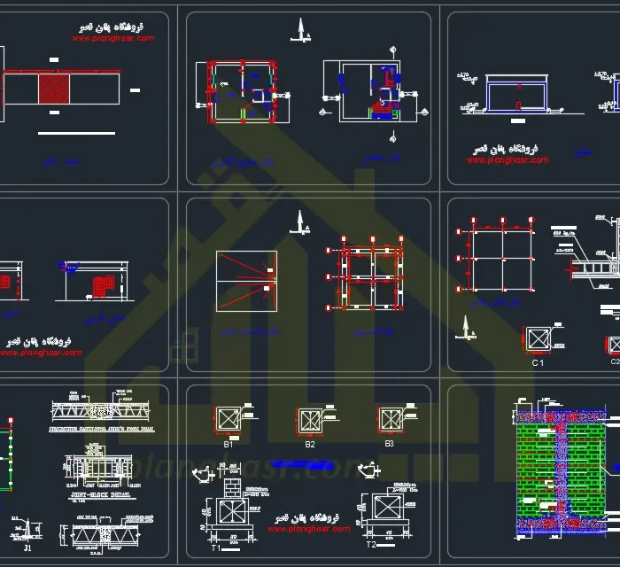 نقشه خانه یک طبقه 7*7 با یک اتاق خواب مستر