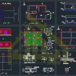 نقشه خانه ویلایی 80 متری یک طبقه