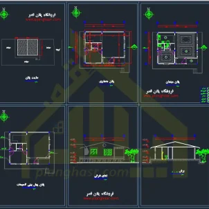 نقشه معماری خانه 80 متری تک خواب مستر
